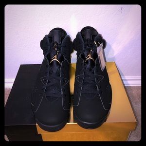Nike Air Jordan 6 Retro black Metallic Gold